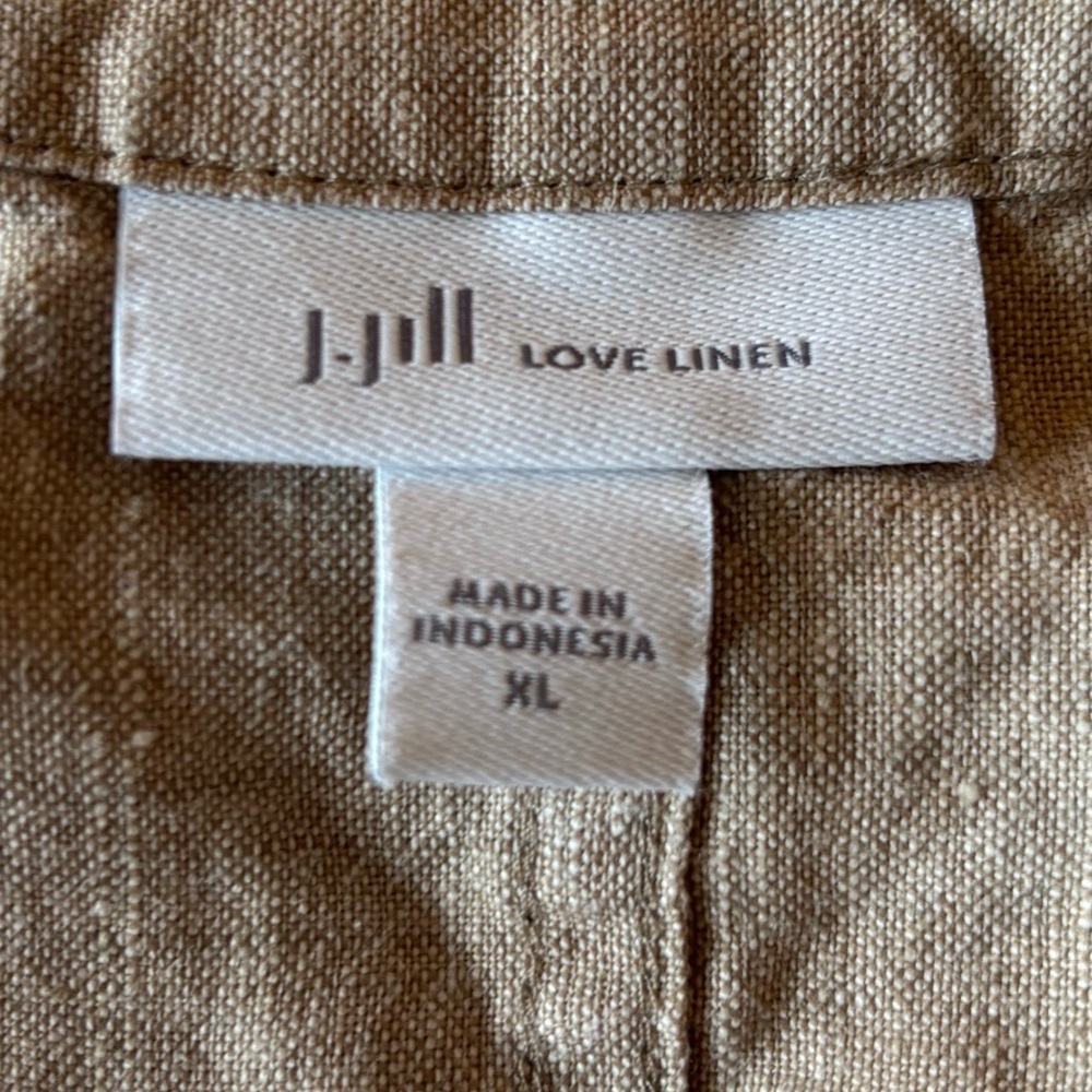 JJill Linen Tunic Dress in Natural Beige - Picture 2 of 2